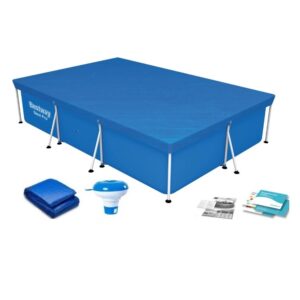 Piscina cu cadru meltalic Bestway Steel Pro, 300x201x76 cm, prelata acoperis, prelata suport, dozator clor, kit reparatie