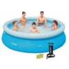Piscina gonflabila Fast set Bestway D183xH51 cm + pompa umflat si kit de reparatii