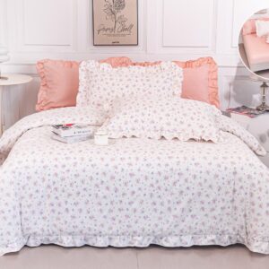 Set Lenjerie cu Volănaș, 6 piese, model floral